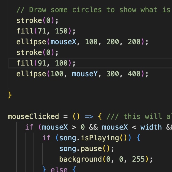 This is my process of learning p5 code.