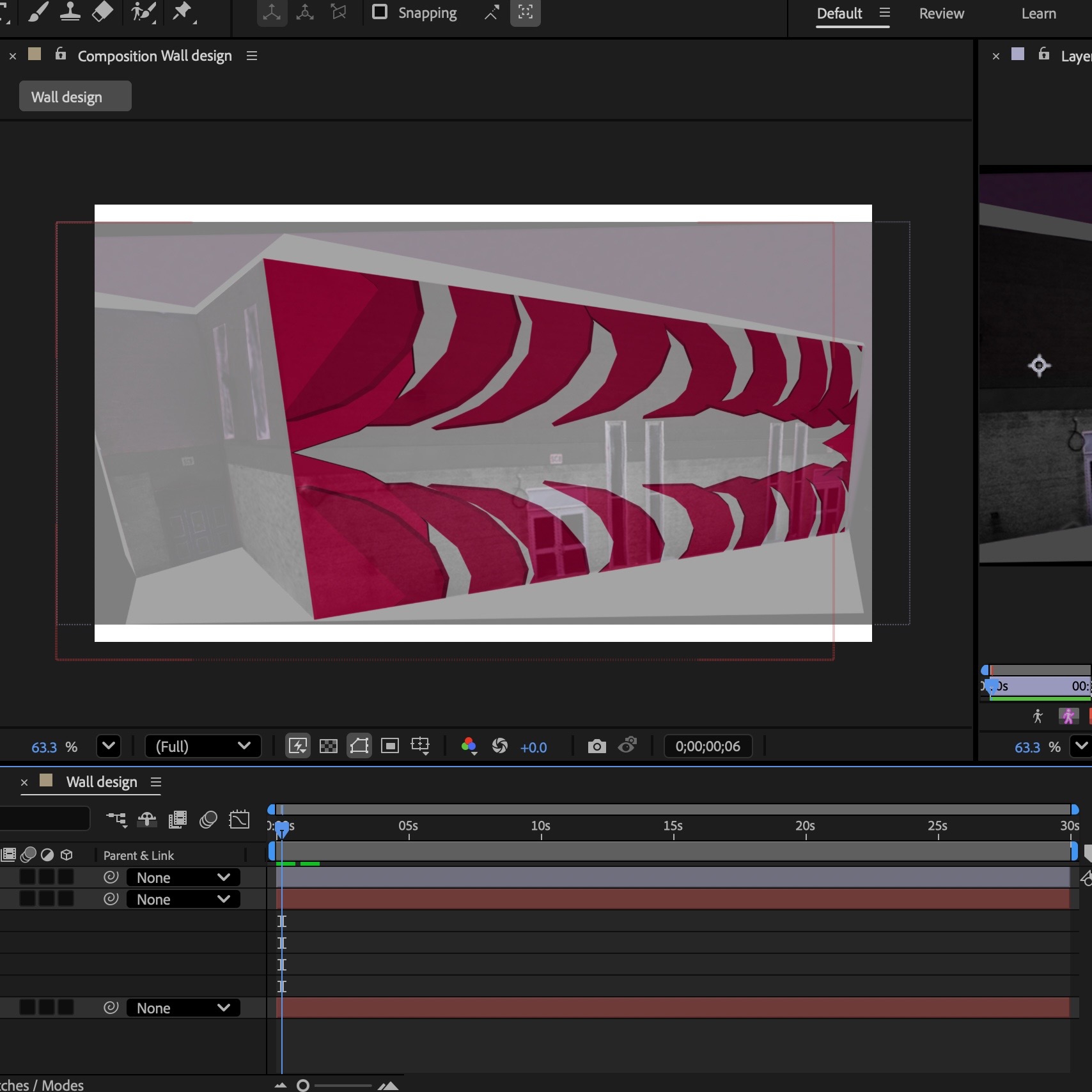 This is the projection mapping I created by following the tutorial video.