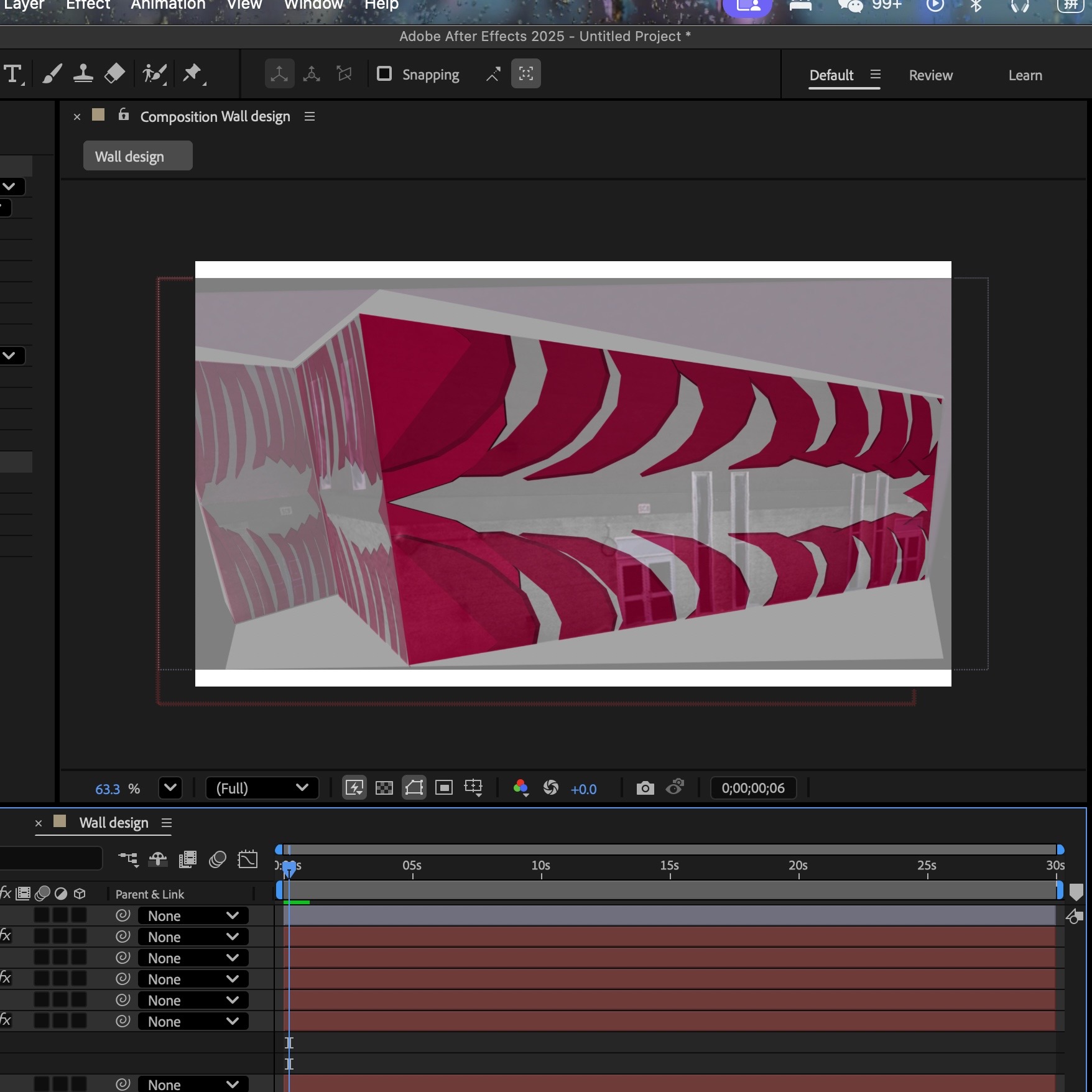This is the projection mapping I created by following the tutorial video.