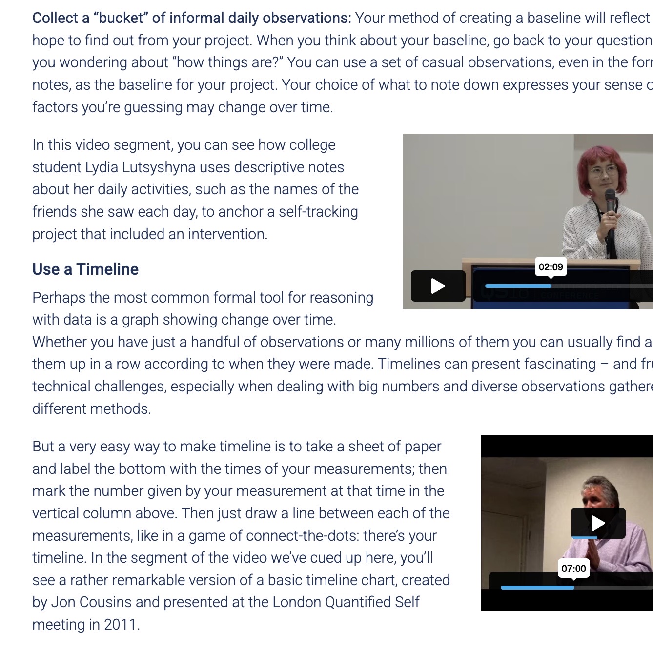 My process of exploring the website.