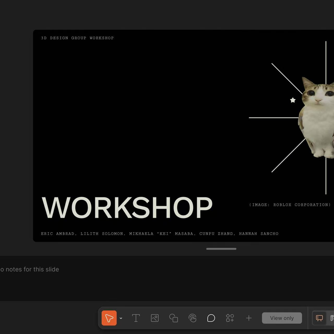 My Group's PPT's first page.