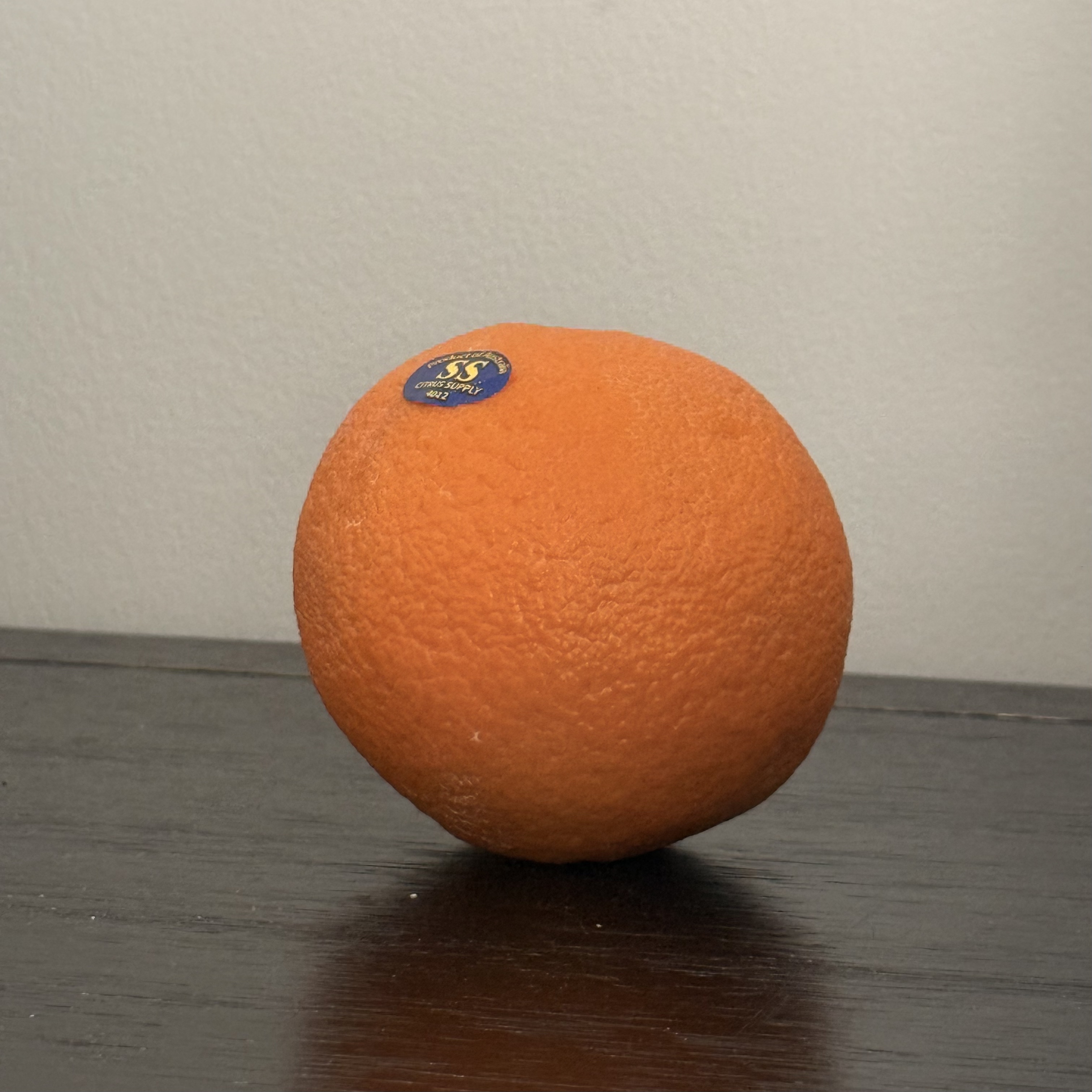 This is an orange I took from another angle. I chose it because its texture design was very challenging.
